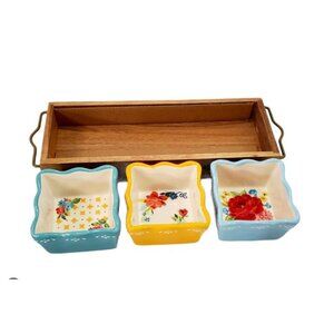 The Pioneer Woman 4-Piece Floral Medley Condiment Set
